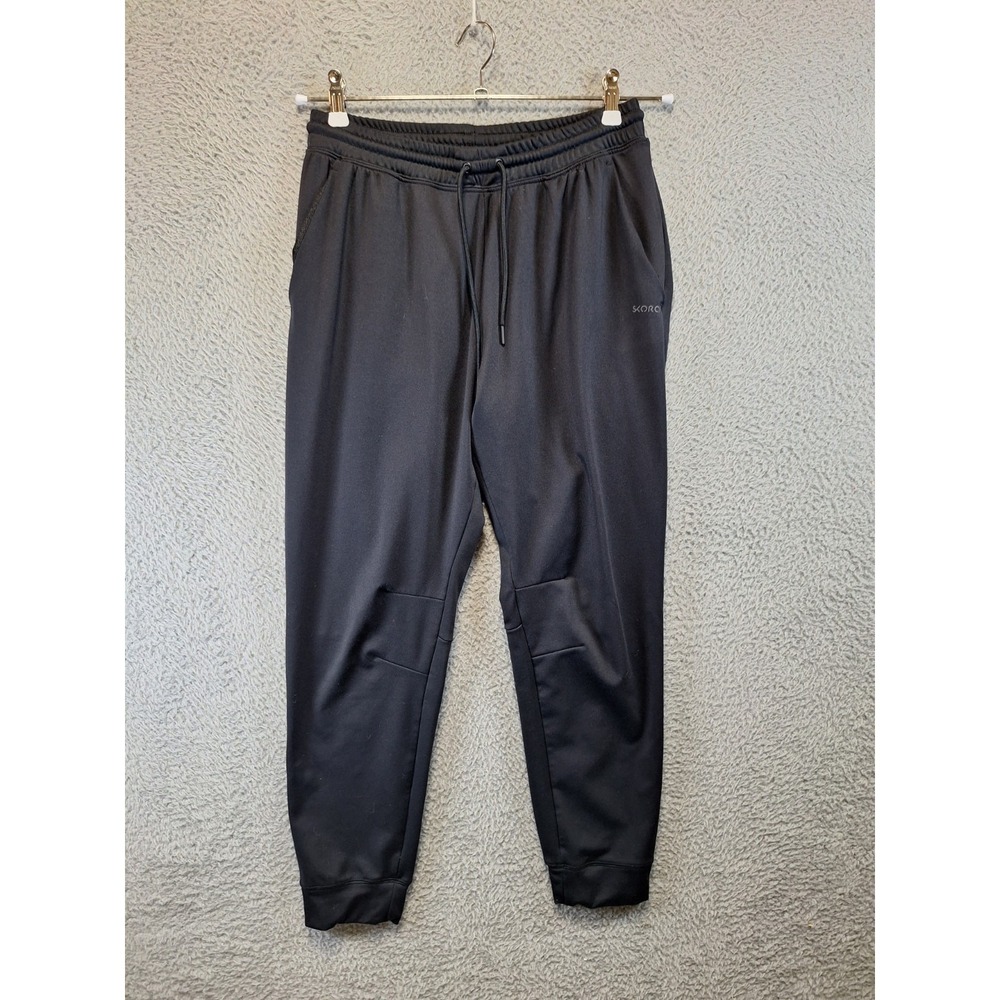 Skora‎ Sweatpants Mens M (Fits 28x27) Black Qwick Dry Athletic Drawstring Waist